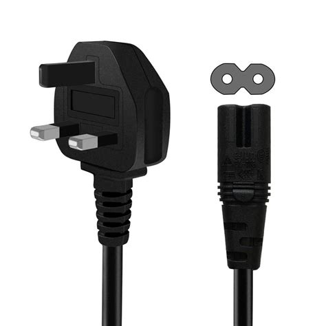 Buy XCOZU Power Cable 1 5m IEC C7 Figure 8 AC Mains Power Lead 2 Pin