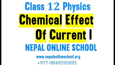 Chemical Effect Of Current Part In Nepali Hseb Neb Grade Physics