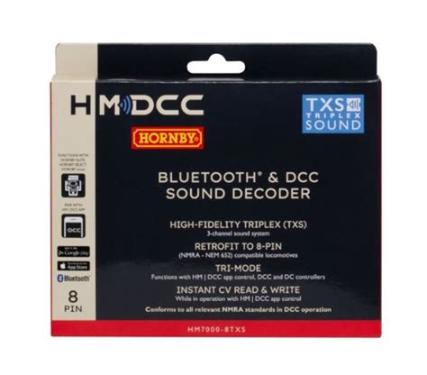 HORNBY Hornby HM7000 8TXS Bluetooth DCC Sound Decoder 8 Pin TXS