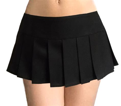 Junior To Plus Size Solid Black Pleated Micro Mini Skirt Etsy In 2021