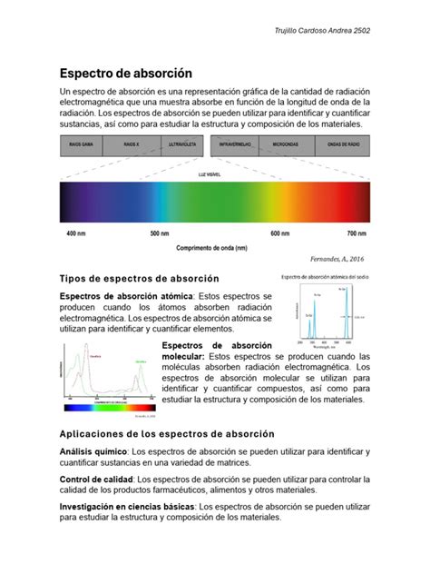 Espectro De Absorción Descargar Gratis Pdf Espectroscopia