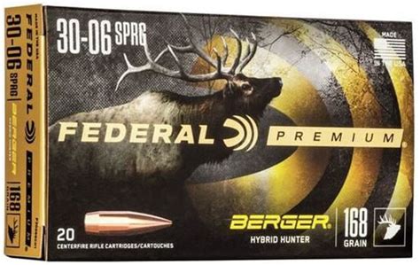 Arsenal Force Federal Premium Rifle Ammo 30 06 Sprg 168Gr Berger