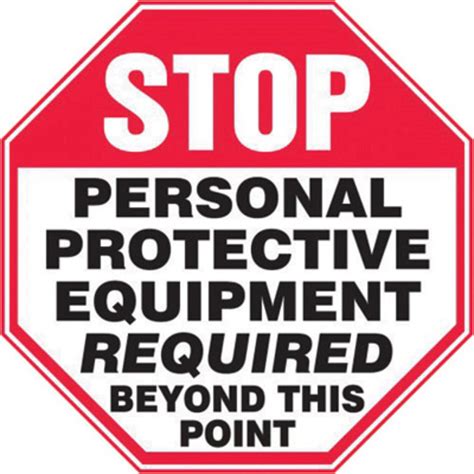 Airgas A81mppe924vp Accuform Signs® 12 X 12 Black Red And White 0 055 Plastic Ppe Sign