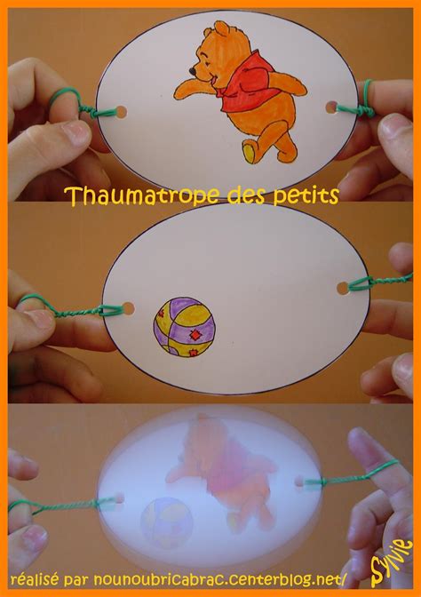 Thaumatrope Action Craft Bricolage papier Bâtons pour travaux