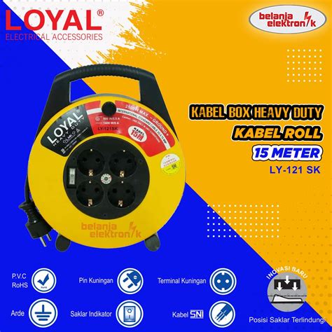 Jual Royal Kabel Roll Kabel Box Heavy Duty Loyal Kabel 15 M Ly 121 Sk