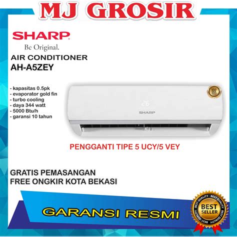 Jual AC SHARP AH A 05 UCY 1 2PK 0 5PK PASANG R32 TURBO COOL LOW WATT