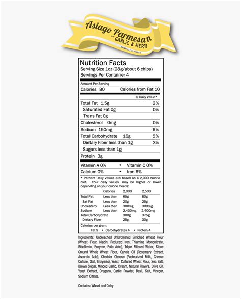 Nutrition Deli Herbcheese - Poppins Corn Flakes Nutrition Facts, HD Png Download - kindpng