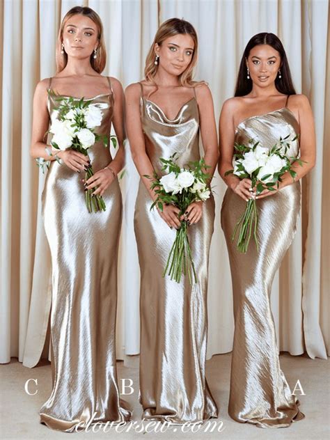 Mismatched Bridesmaid Dresses Spaghetti Strap Bridesmaid Dresses Sheath