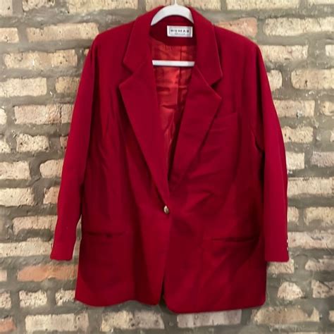 Pierre Dumas Jackets And Coats Dumas Red Blazer With Single Button