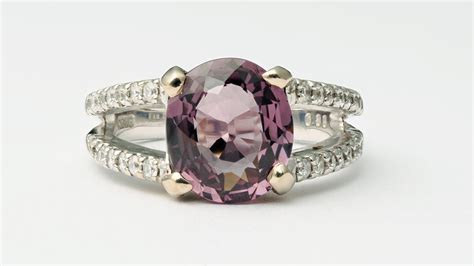 18ct white gold spinel and diamond ring - Archer & Holland