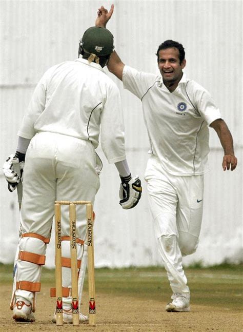 Irfan Pathan Celebrates After Having David Obuya Caught Behind