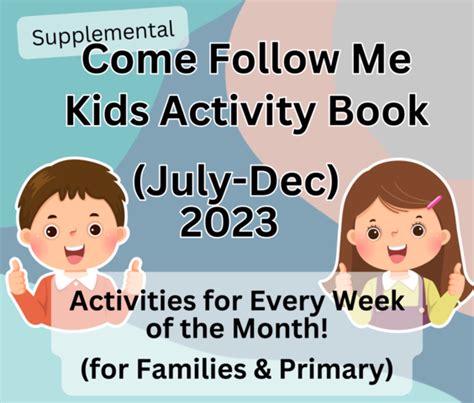 Come Follow Me Families And Primary Aug Dec 2023 Resources And Lesson Ideas