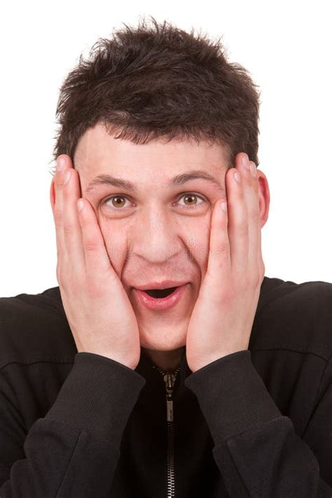 Closeup Portrait Of A Young Excited Man Stock Image Image Of