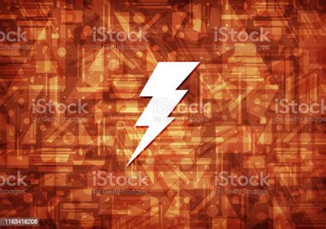 Electricity Icon Brown Background Stock Illustration Download Image