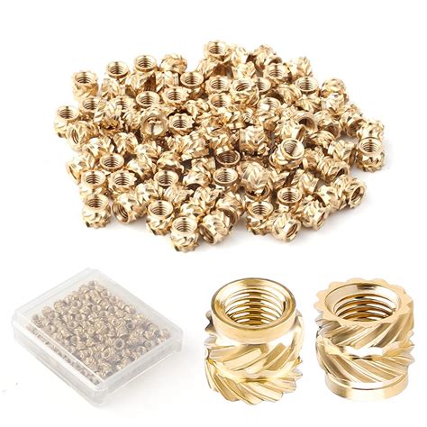 100pcs 3D Printing Brass Nuts M3x4x5mm M3 Threaded Insert Knurled