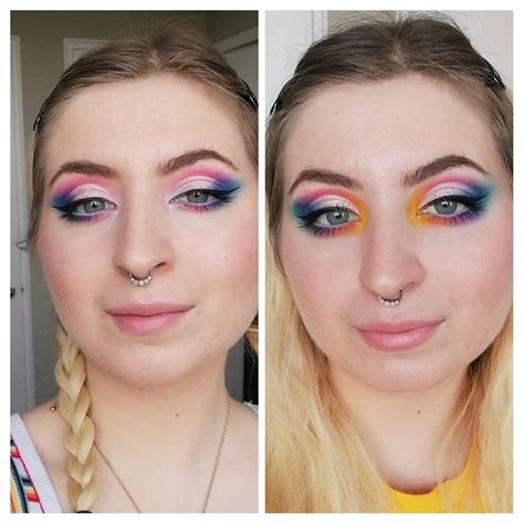 My Recent Pride Looks Bi Flag And Rainbow Flag 🌈🏳️‍🌈 Makeupaddiction