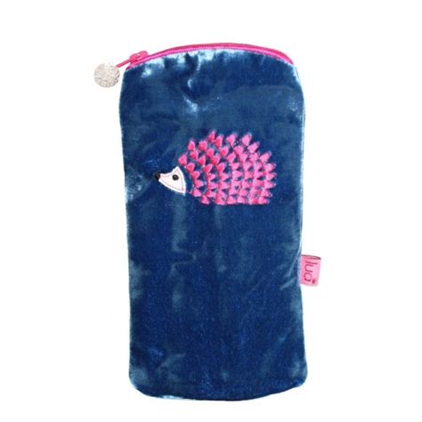 Lua Hedgehog Glasses Case Blue Velvet Lilys Attic