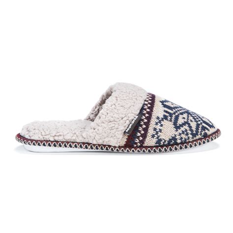 Muk Luks® Womens Fairisle Knit Scuff Tan Shop Comfy