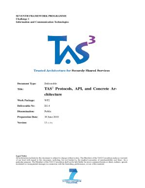 Fillable Online Cordis Europa Tas Protocols Api And Concrete Ar