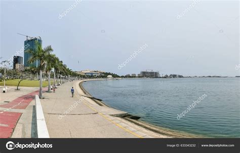 Luanda Angola 2022 Vista Bahía Luanda Luanda Marginal Camino Peatonal