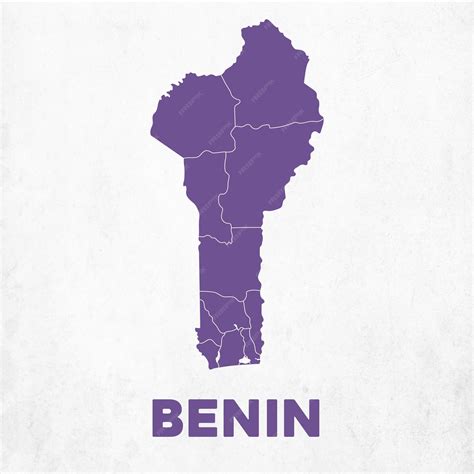Premium Vector | Detailed benin map