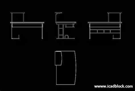 Desk Cad Block In Dwg Collection Icadblock