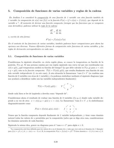 Pdf Composici On De Funciones De Varias Variables Y Reglas De