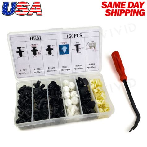 150pc Set Plastic Rivets Fender Bumper Push Pin Clips Tool For Chrysler Jeep Ebay