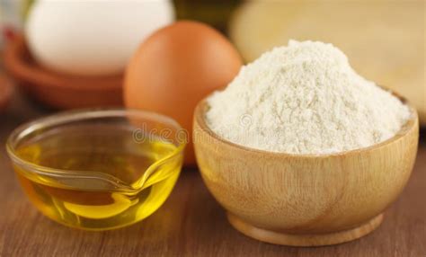 Flour With Eggs And Cooking Oil Royalty Free Stock Images Image 35044899