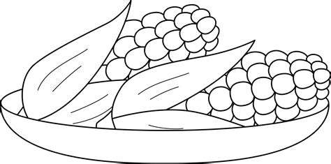 Corn Isolated Coloring Page for Kids 12626268 Vector Art at Vecteezy