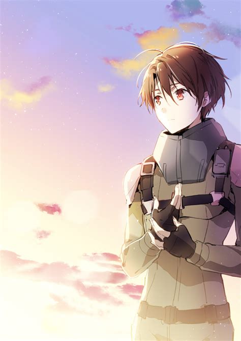 Safebooru Aldnoahzero Brown Eyes Brown Hair Clouds Kaizuka Inaho Kuroemon Male Military