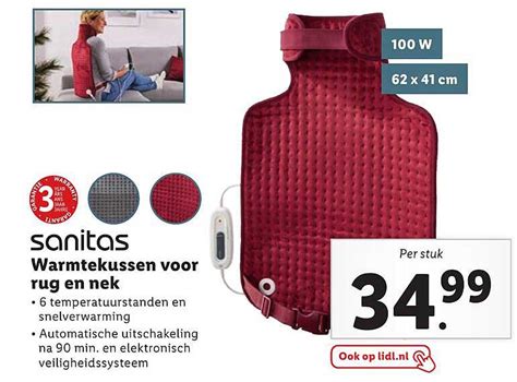 Sanitas Warmtekussen Voor Rug En Nek Aanbieding Bij Lidl 1Folders Nl