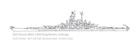 The King/Nimitz redesign of BB-65 USS Illinois. | Battleship, Illinois, Us battleships