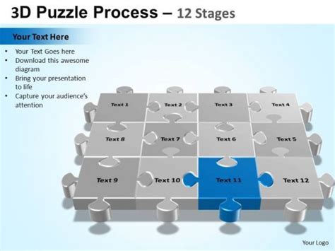 PowerPoint Backgrounds Download Puzzle Process Ppt Theme