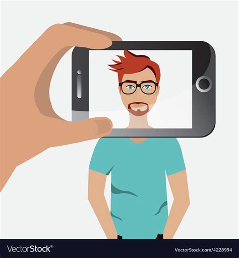 Selfie Design Royalty Free Vector Image Vectorstock