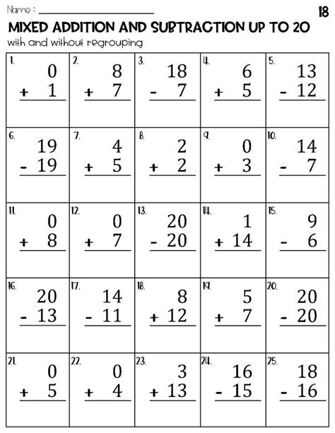 Mixed Addition And Subtraction Within Worksheets Free Worksheets