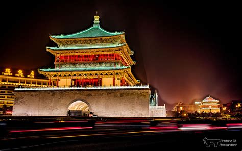 Bell And Drum Tower Xian China