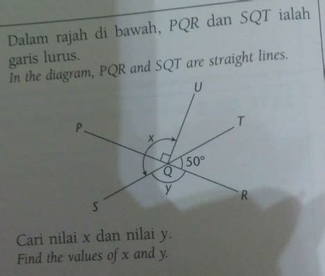 Solved Dalam Rajah Di Bawah PQR Dan SQT Ialah Garis Lurus In The