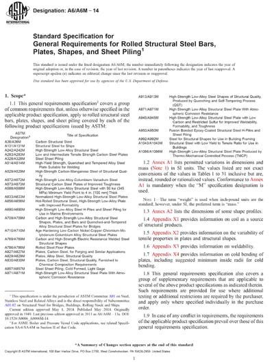 Astm A A M Standard Specification For General Requirements For