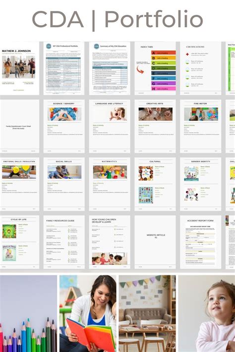 Cda Professional Portfolio Template Canva Portfolio Template Education Portfolio Cda