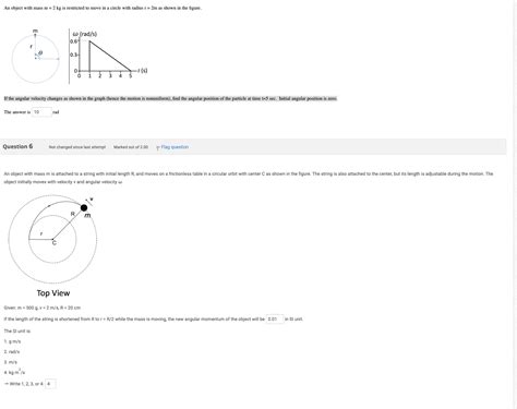 Solved An Object With Mass M Kg Is Restricted To Move In A Chegg