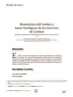 Biomecánica del hombro y bases fisiológicas de los biomec 225