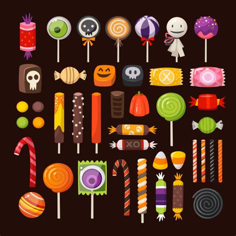 Materials Gothic Halloween Candy Clipart Trick or Treat Candy ...