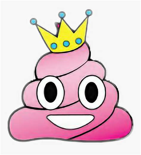 Pink Poop Emoji Clipart - Poop Emoji With Crown, HD Png Download ...