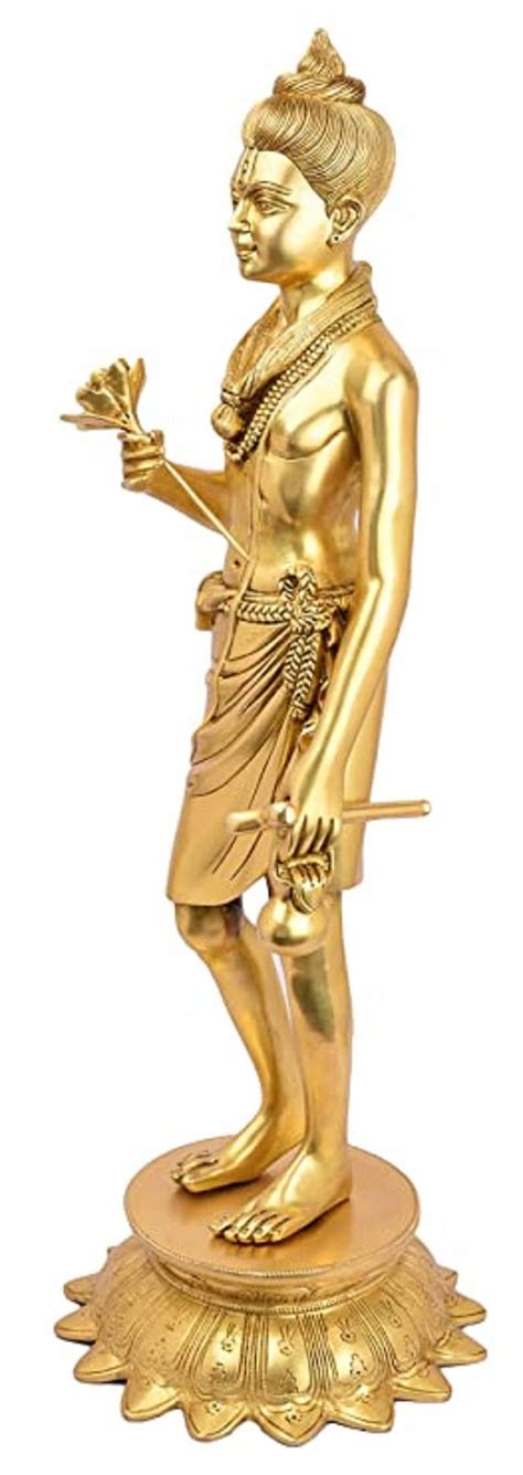 Neelkanth Varni In Golden Brass Idol For Home Temple Hindu Lord