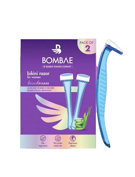 Bikini Line Hair Removal Razor For Women Size Pack Of 2 By Bombae