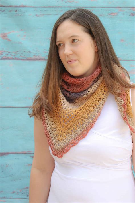 Desert Sunset Shawl Free Crochet Pattern Winding Road Crochet