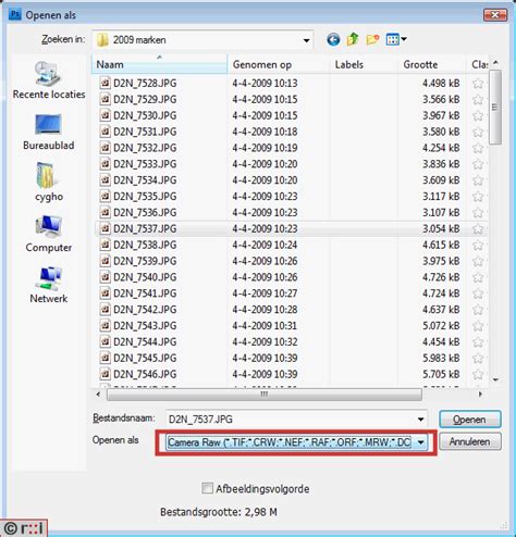Photoshop  Bestanden In Camera Raw Openen R E M O S S I M A G E S
