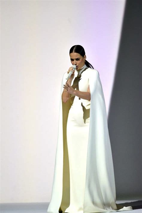 Katy Perry Performed Her Song By The Grace Of God Wearing A Valentino