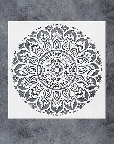 Amazon Gss Designs Large Mandala Wall Decor Stencil X Inch